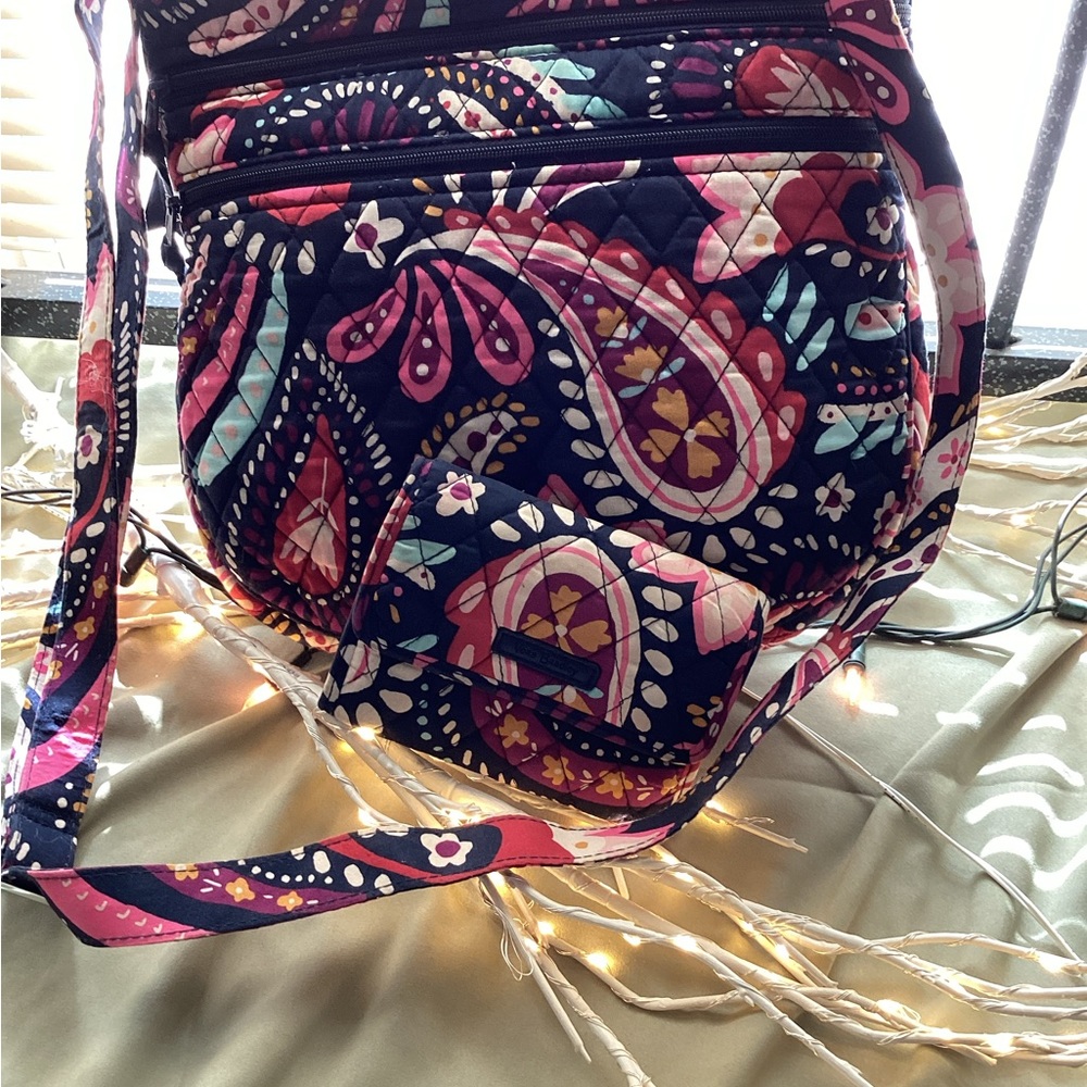 Vintage Vera Bradley Lighten Up Hipster Painted Paisley. (Wallet sold in listing - Picture 1 of 15